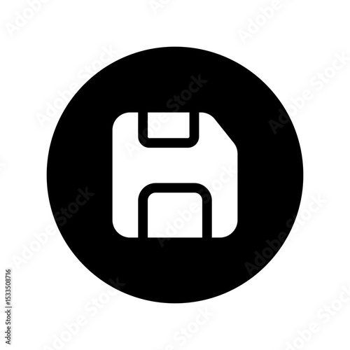 save circular glyph icon