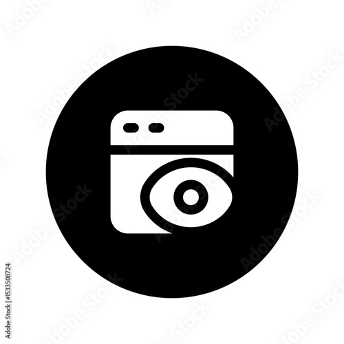 page view circular glyph icon