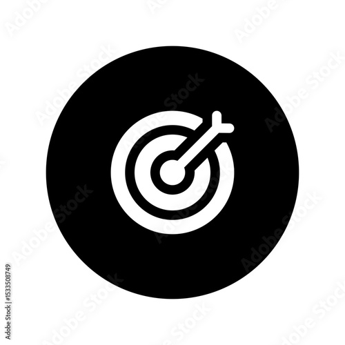 target kpi circular glyph icon