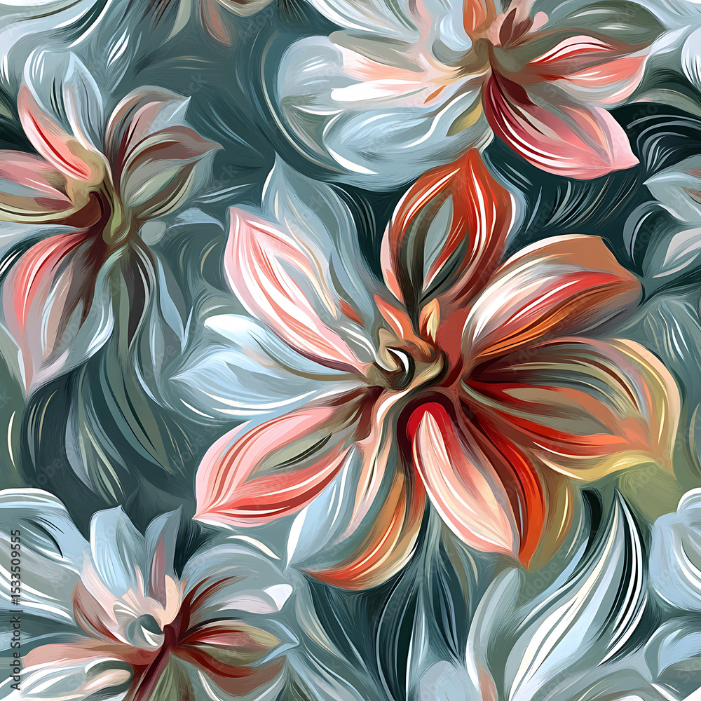 Seamless tile patterns combining cultural, modern, and botanical inspirations for commercial vector. Seamless tile patterns combining cultural, modern, and botanical inspirations for commercial vector.