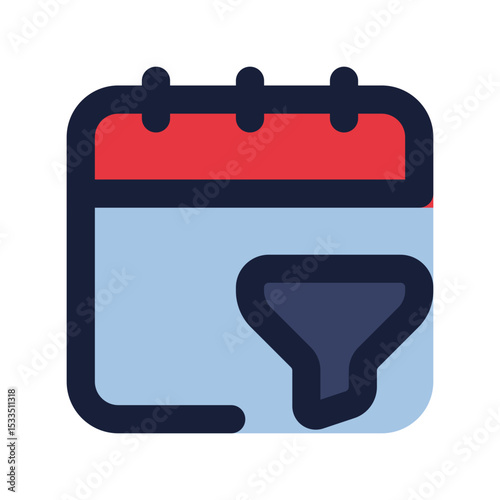 date filter flat line icon