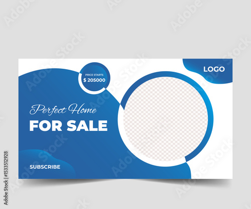 Real estate youtube thumbnail template