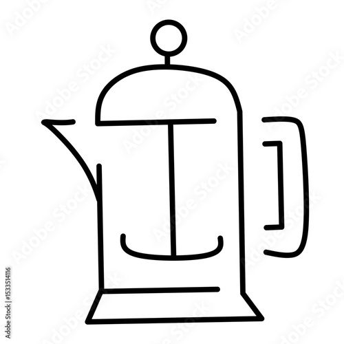 Coffee making line vector