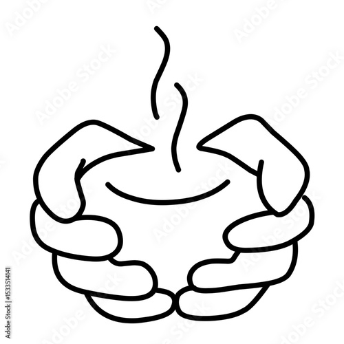 Coffee making line vector
