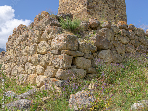 A dilapidated medieval architectural complex located high in the mountains. The largest mountain settlement in North Ossetia. The Great Silk Road passed through the gorge where the Galiat is located.