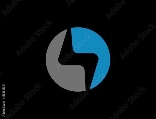 Abstract lightning bolt logo