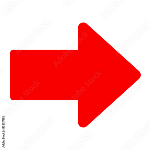 Simple Red Right Arrow Mark Sign