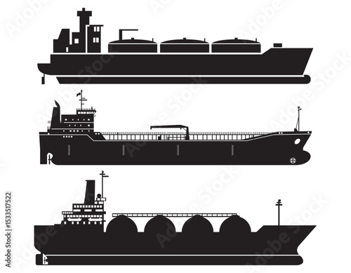 tanker ship vector design isolated white background
