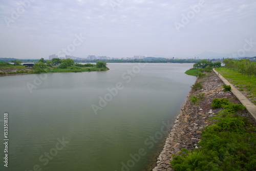 Wallpaper Mural Confluence of Ara Canal and Han River in Seoul Torontodigital.ca