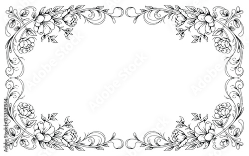 frame with flowers