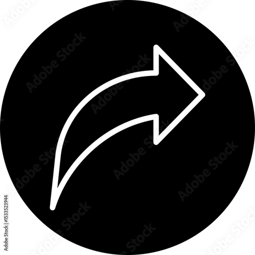 Refresh Vector Line White Circle Black Icon Design