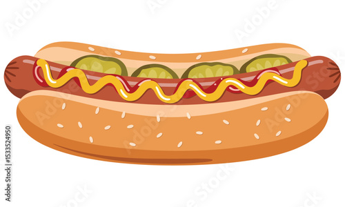 hot dog with mustard