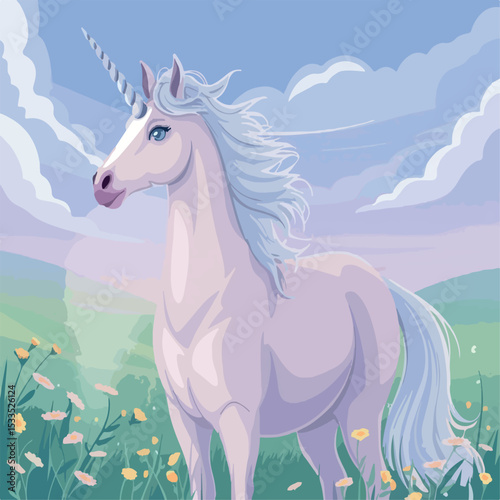 unicorn, cartoon, illustration, vector, animal, cute, design, character, happy, fantasy, magic, horse, rainbow, art, beautiful, baby, print, background, card, sweet, girl, graphic, drawing, isolated, 
