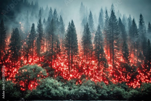 Forest firestorm