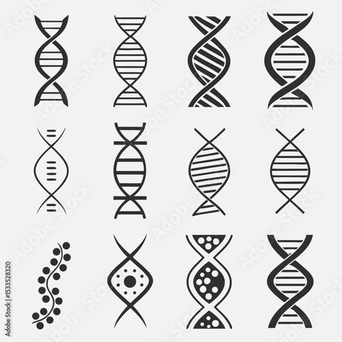 Seamless floral patterns intertwine in a genetic helix, illustrating the molecular structure of life