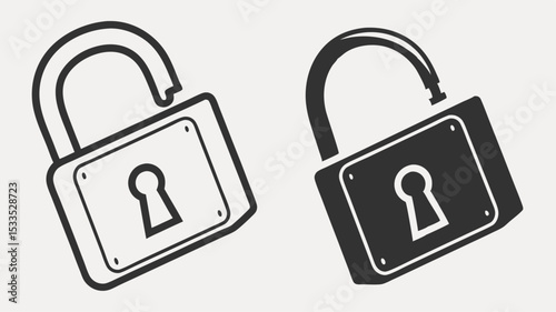 A vector lock and key icon symbolizes digital security and privacy for safe web protection
