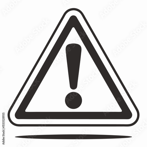 This red triangle road safety sign with a black exclamation mark warns of danger and requires immediate attention