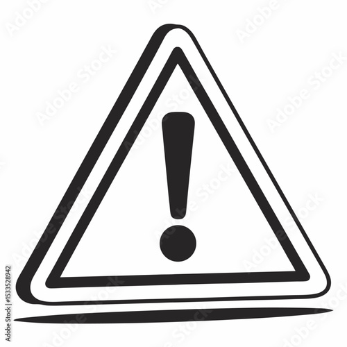 This image depicts a red triangular exclamation danger warning sign, a common symbol for caution and risk on the road or in hazardous areas