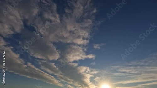 timelapse of light clouds at sunset after the rain for forecast