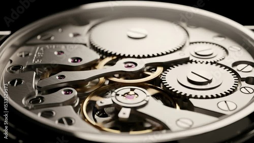 Wallpaper Mural Intricate Mechanical Watch Movement: A Close-Up of Gears and Components Torontodigital.ca