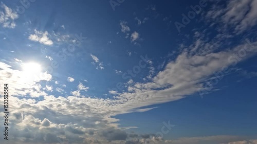 nice timelapse video of fluffy clouds - natural bg