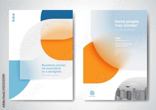 Template vector design for Brochure, AnnualReport, Magazine, Poster, Corporate Presentation, Portfolio, Flyer, infographic, layout modern size A4, Front and back, Easy to use and edit.