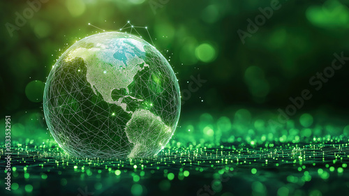 Natural Gas Energy And Ethical Business Shown In Esg Network Connection On Green