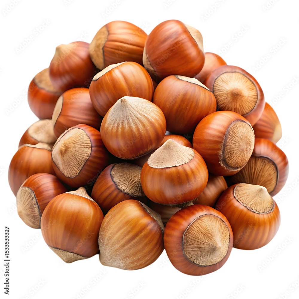 Hazelnut Pile: Close-up of Fresh, Shelled Hazelnuts for Baking and Culinary Use Hazelnut Pile: Close-up of Fresh, Shelled Hazelnuts for Baking and Culinary Use