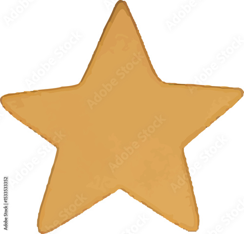 A golden star shining brightly, representing festive joy and winter night celebrations