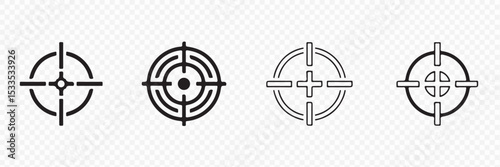 Target Aim Focus Icon Set