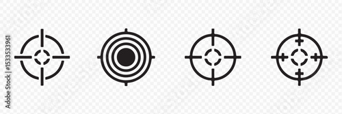 Focus Precision Scope Symbols Vector
