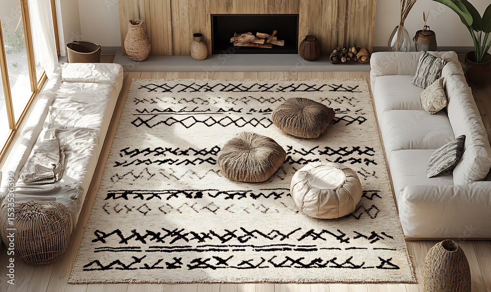 Seamless floral tile patterns combining cultural, modern