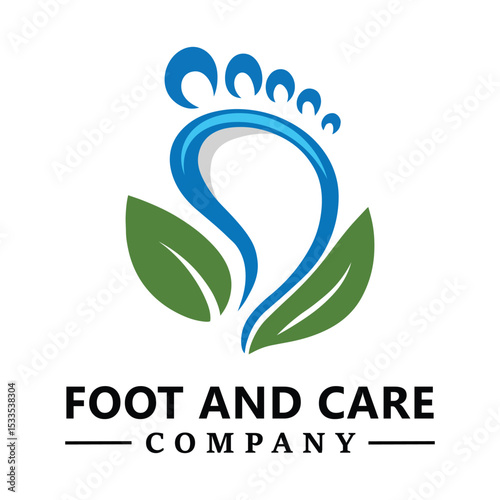 Foot and care icon logo template Foot and ankle healthcare