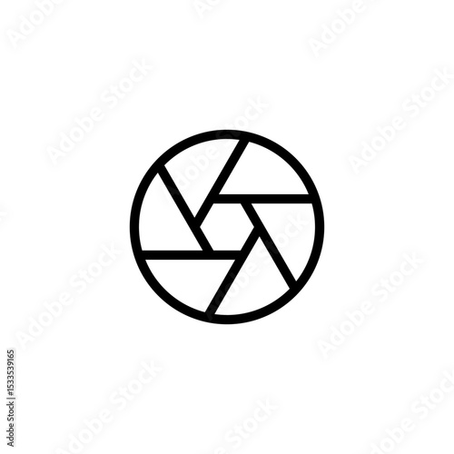 Camera shutter icons set. Camera lens diaphragm. Set photo camera lens diaphragm