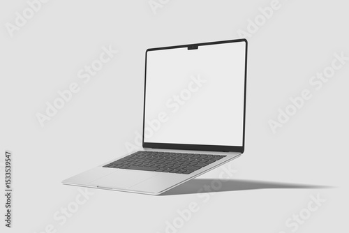Realistic two laptop mockup blank	