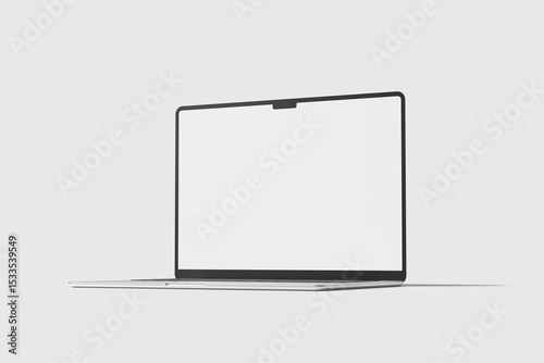 Realistic two laptop mockup blank	