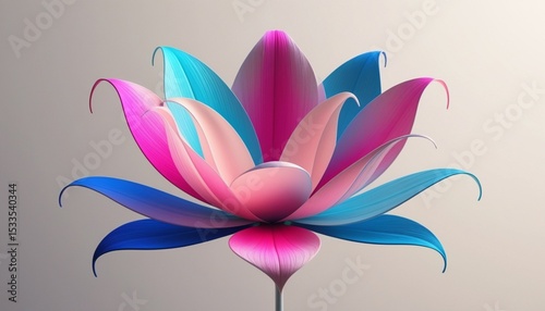 vector illustration of pink flower