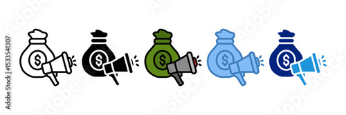 Advertising Budget Icon Element For Design