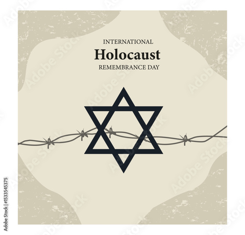 Intl Holocaust Remembrance Day Vector Card -04