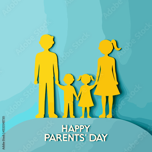 Happy Parents Day Stock Illustration – Family Love and Appreciation Artwork