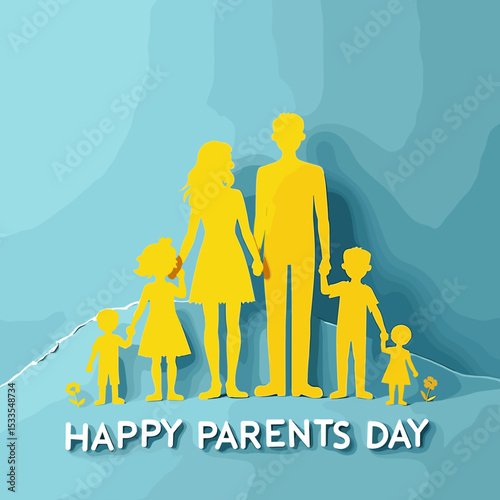 Happy Parents Day Stock Illustration – Family Love and Appreciation Artwork