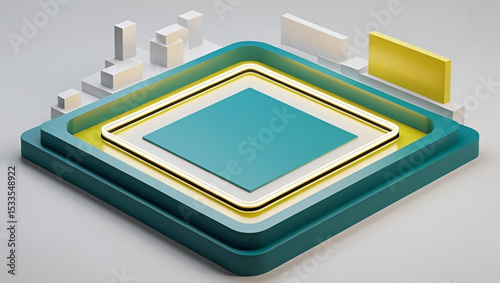 computer processor on white background