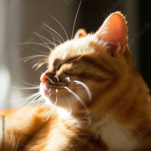 Backlit Sleeping Cat