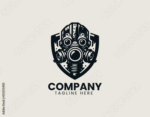 Destructive Robot Powerful Machine Apocalyptic Cybernetic Force Vector Logo Design