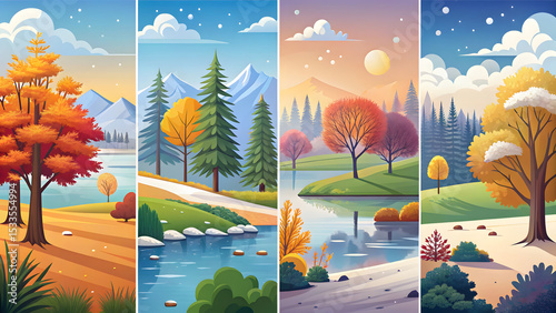 autumn landscape with trees