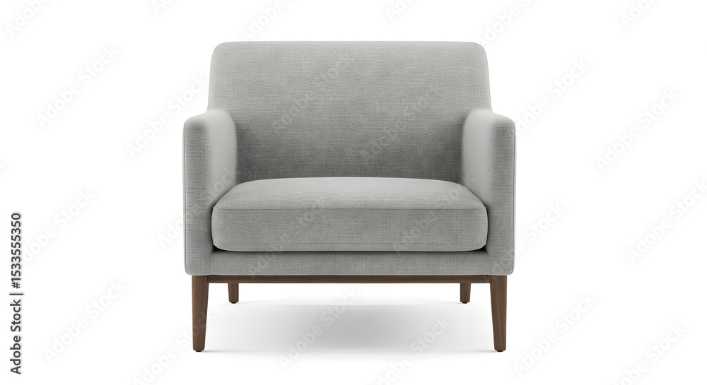 leather armchair isolated on white