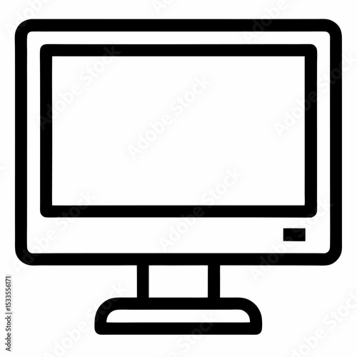 Monitor Vector outline icon