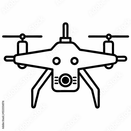 Drone Vector outline icon
