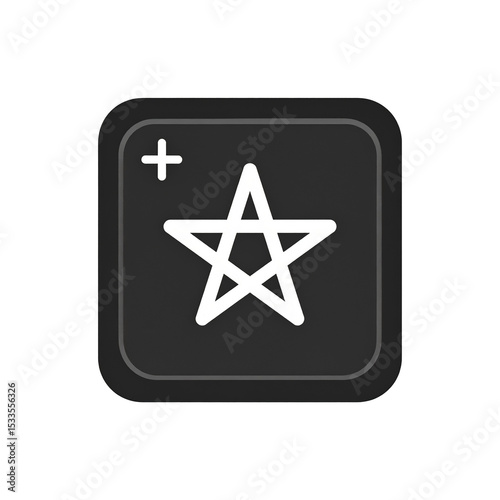 Add a Pentagram Star Icon Button Graphic for Website Design