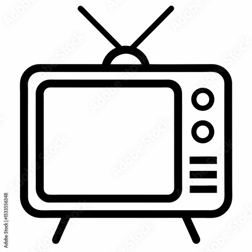 TV Vector outline icon